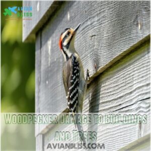 Woodpecker Damage to Buildings and Trees