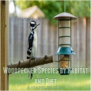 Woodpecker Species by Habitat and Diet