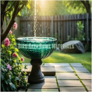 Bird Bath Bowl Materials