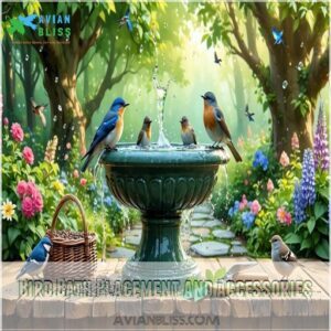 Bird Bath Placement and Accessories