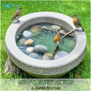 Bird Bath Safety Features