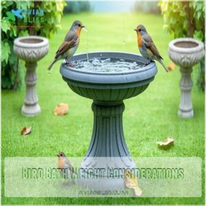 Bird Bath Weight Considerations