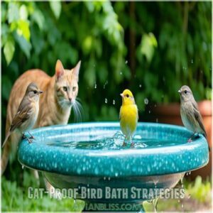 Cat-Proof Bird Bath Strategies