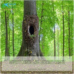 Cavity Nests and Burrow Nests