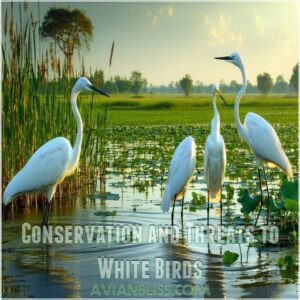 Conservation and Threats to White Birds