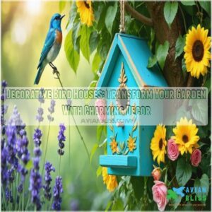 decorative bird house for garden decor