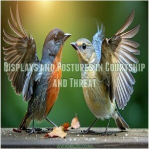 Displays and Postures in Courtship and Threat