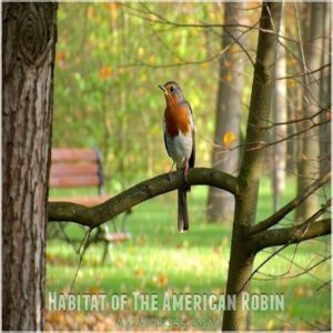 Habitat of The American Robin