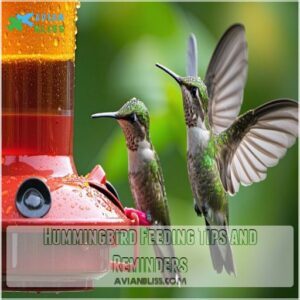 Hummingbird Feeding Tips and Reminders