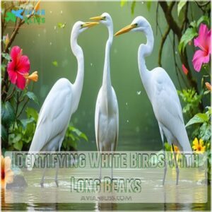 Identifying White Birds With Long Beaks