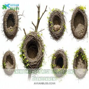 Inexperienced Nest Builders and Abandonment