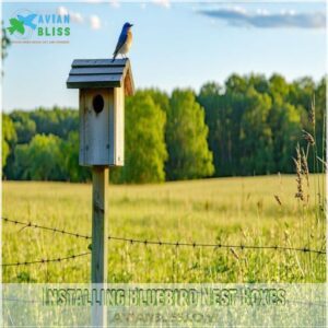 Installing Bluebird Nest Boxes