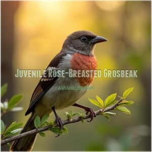 Juvenile Rose-Breasted Grosbeak