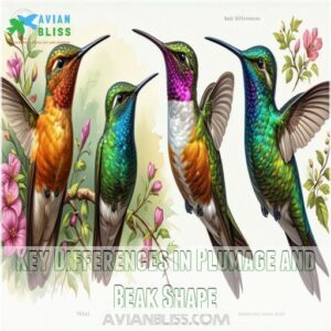 Key Differences in Plumage and Beak Shape