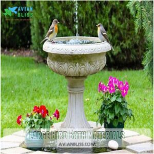 Large Bird Bath Materials