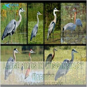 Large Birds in Wisconsin by Habitat