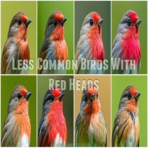 Less Common Birds With Red Heads