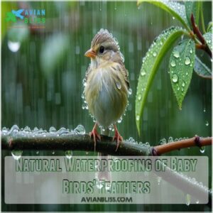 Natural Waterproofing of Baby Birds