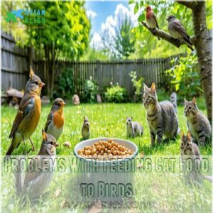 Problems With Feeding Cat Food to Birds