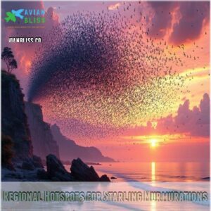 Regional Hotspots for Starling Murmurations