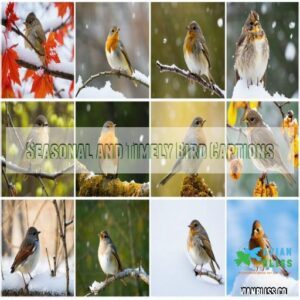 Seasonal and Timely Bird Captions