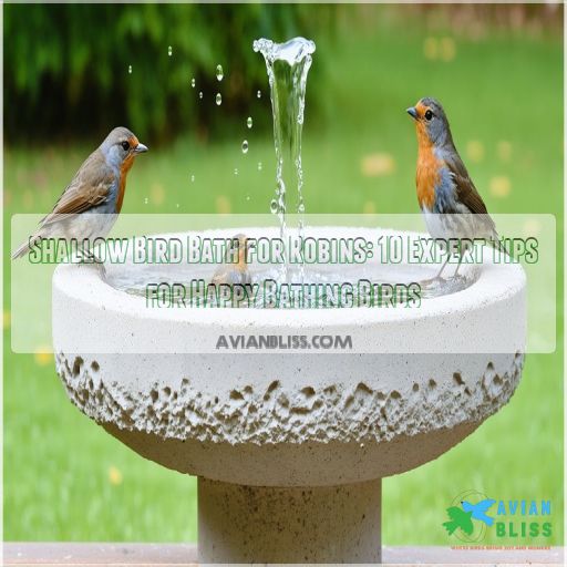 shallow bird bath for robins