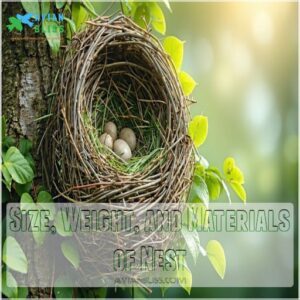 Size, Weight, and Materials of Nest