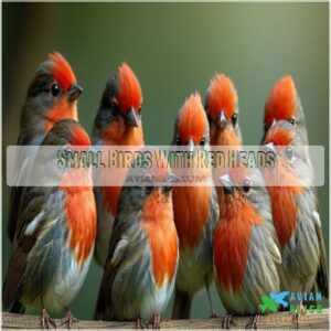 Small Birds With Red Heads