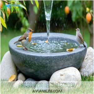 Solar Bird Bath Features