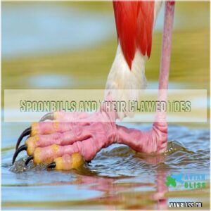 Spoonbills and Their Clawed Toes