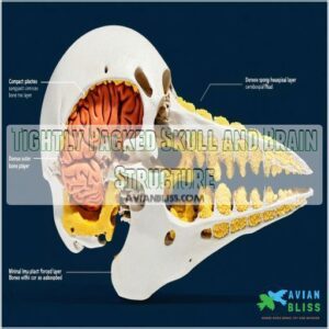 Tightly Packed Skull and Brain Structure