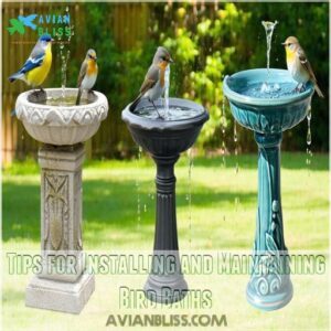 Tips for Installing and Maintaining Bird Baths