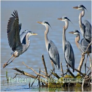 Top Locations for Heron Sightings