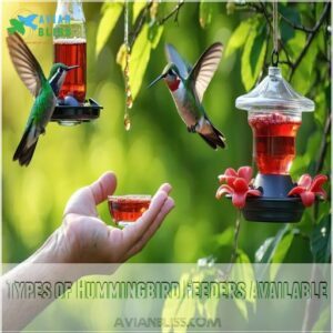 Types of Hummingbird Feeders Available