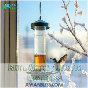 Using a Window Feeder for Easy Access