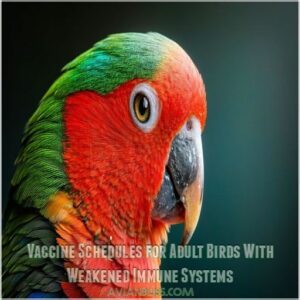 Vaccine Schedules for Adult Birds With Weakened Immune Systems