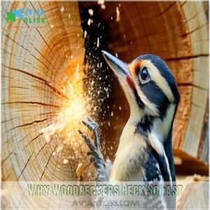 Why Woodpeckers Peck So Fast