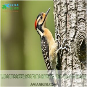 Woodpecker Pecking Habits and Adaptations