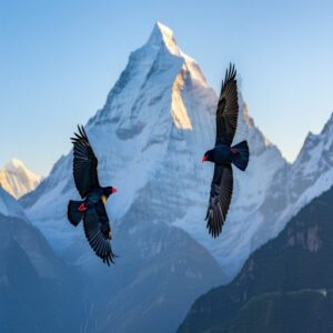 Alpine Choughs Breeding at 26,500 Feet