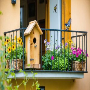 apartment balcony bird house ideas