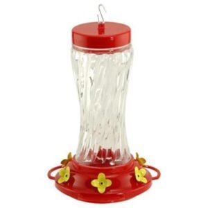 Audubon Swirl Glass Hummingbird Feeder,