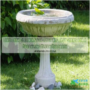 bird bath cleaning for hygiene