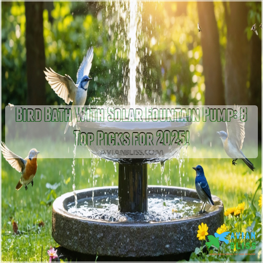 bird bath with solar fountain pump