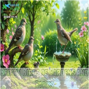 Brown Birds of Gardens and Parks