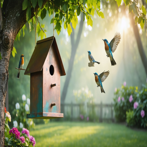 copper bird house for weather resistance