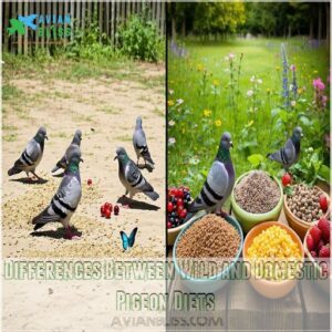 Differences Between Wild and Domestic Pigeon Diets