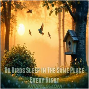 do birds sleep in the same place every night