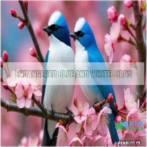 Endangered Blue and White Birds