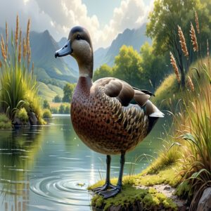 Endangered Flightless Teal in New Zealand