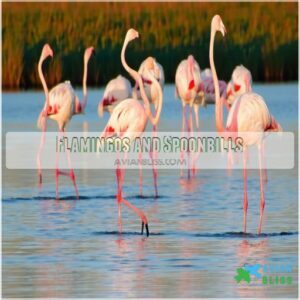 Flamingos and Spoonbills